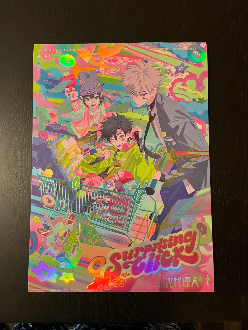 Surprising Click Anime Poster - Multi-Color